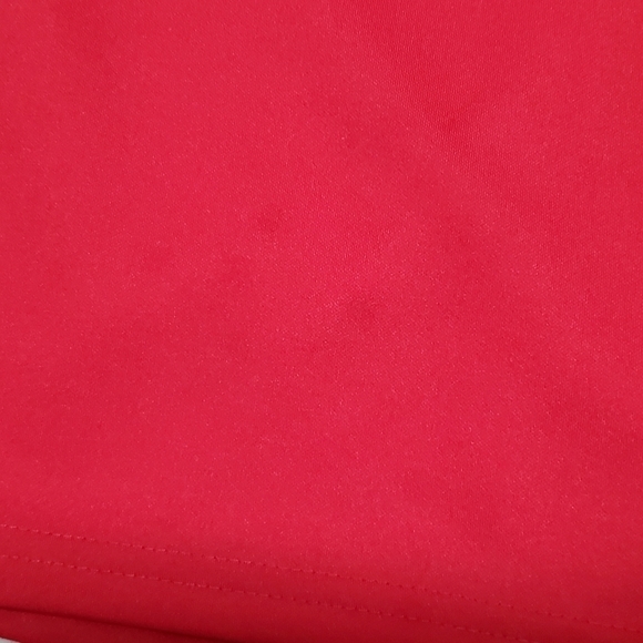 VINTAGE 70s Just Sarah Red White Trim Cap Sleeve Mod Shift Dress 5 - Picture 5 of 11